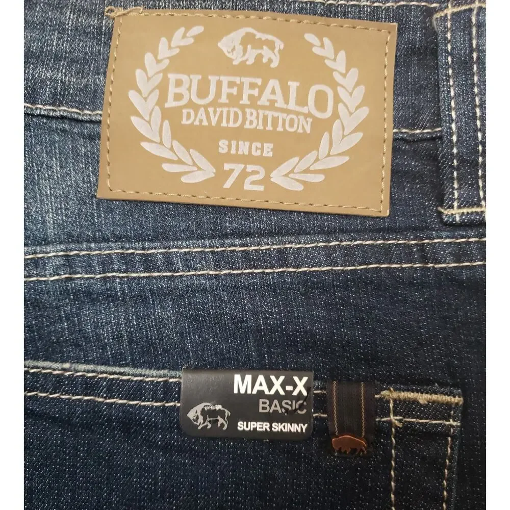 Buffalo by David Bitton Basic Super skinny Stretch Denim MAX-X Jeans 34(36×32)